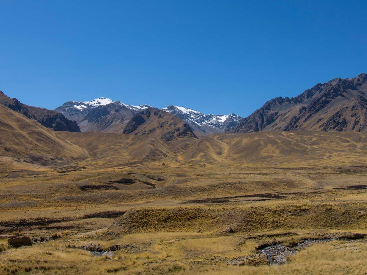 The high Andes as seen from the Titicaca train