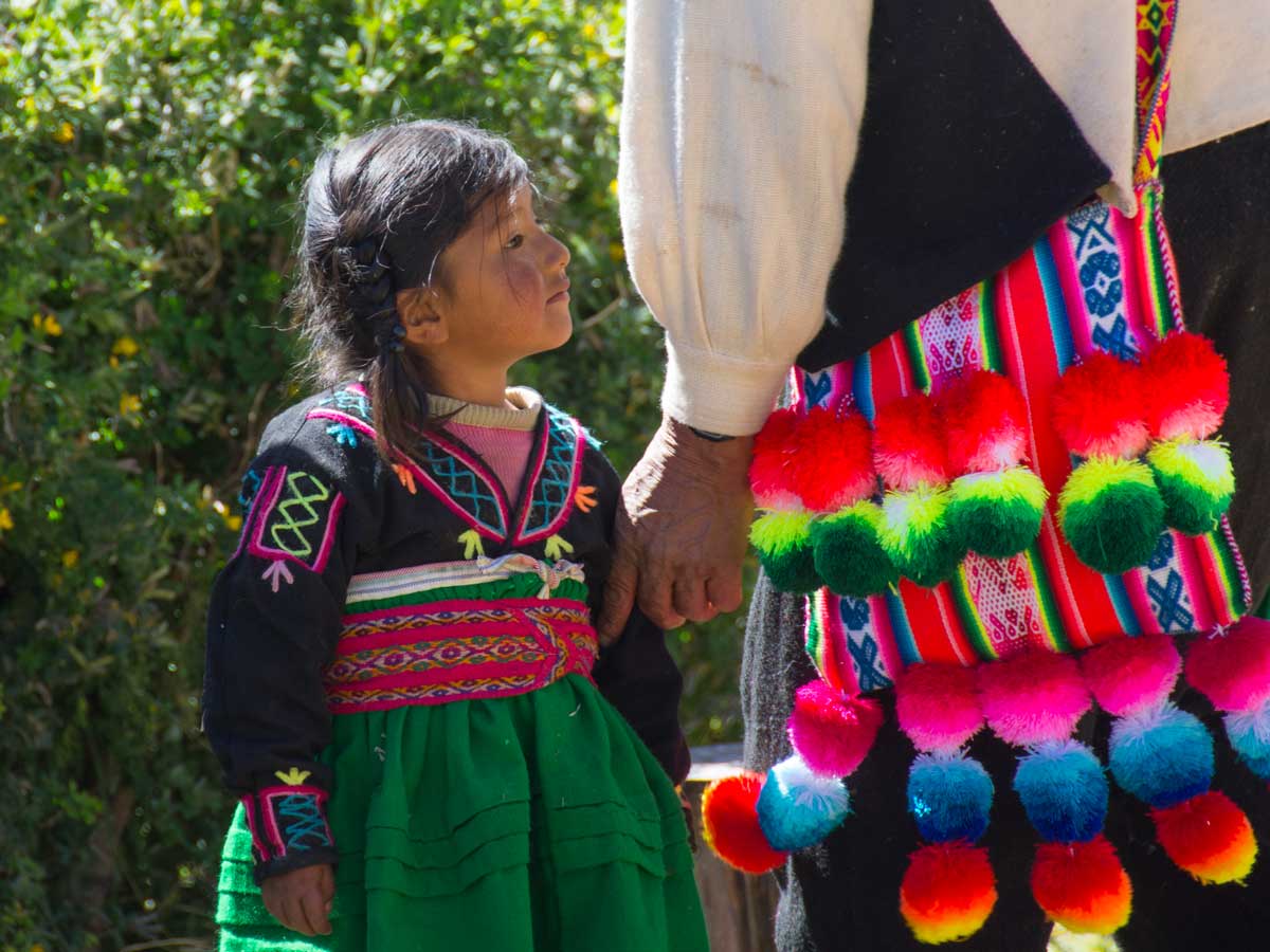 Traditional highland people in Santa Maria