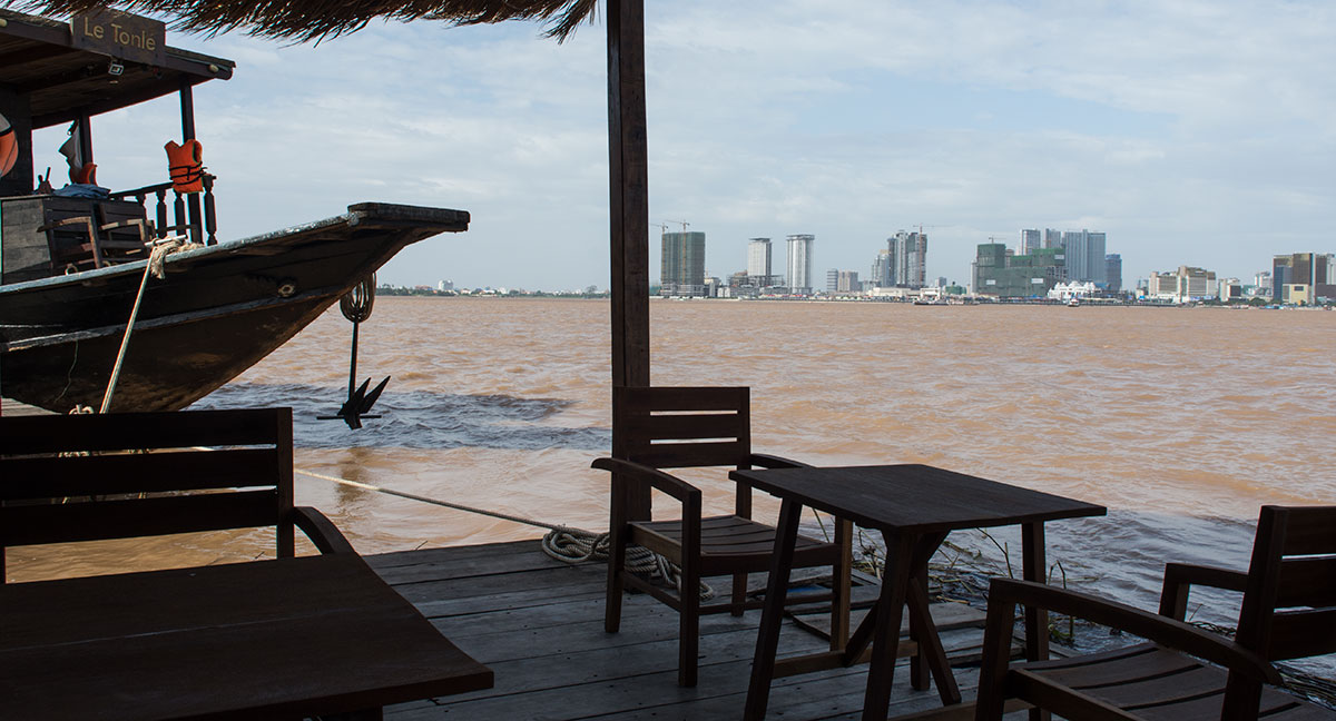 "Le Tonle" rice boat docked at Floatation 