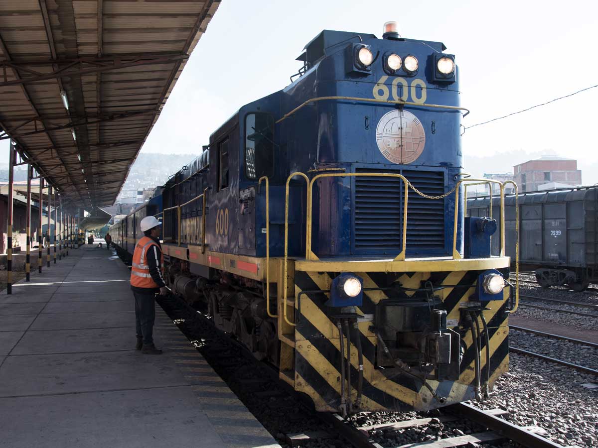 The Peru Rail Titicaca train