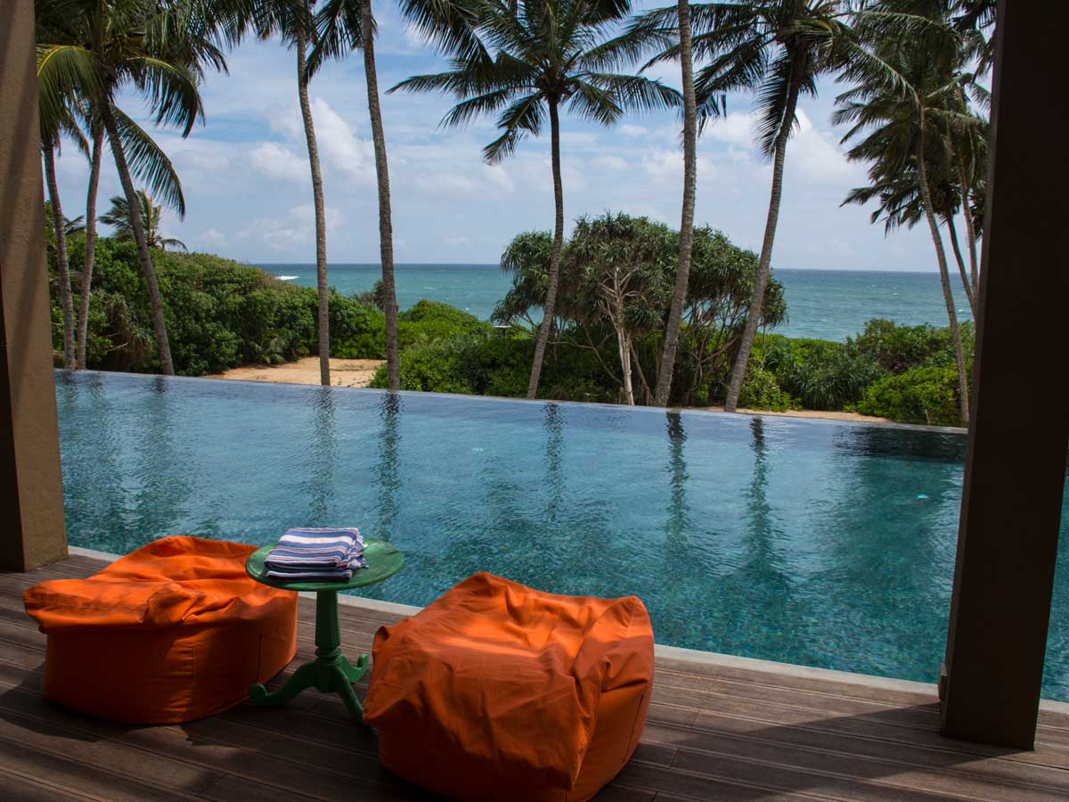 Infinity pool overlooking the ocean at Buckingham Place