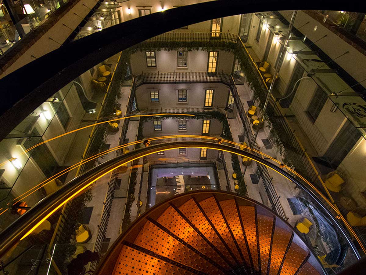 Stairway to the roof terrace