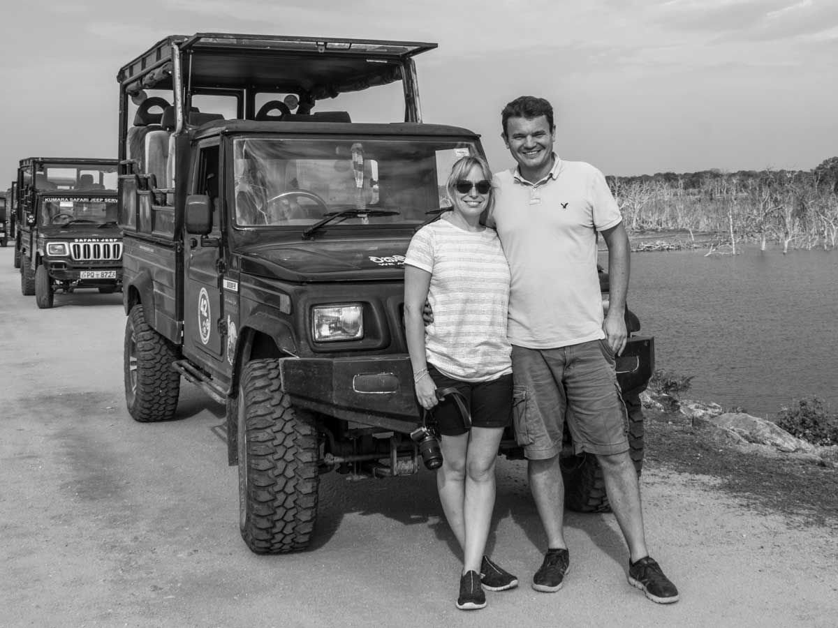 By our jeep in Yala National Park